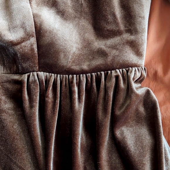 Handmade Sz 20 Brown Velvet Dress - Picture 8 of 9